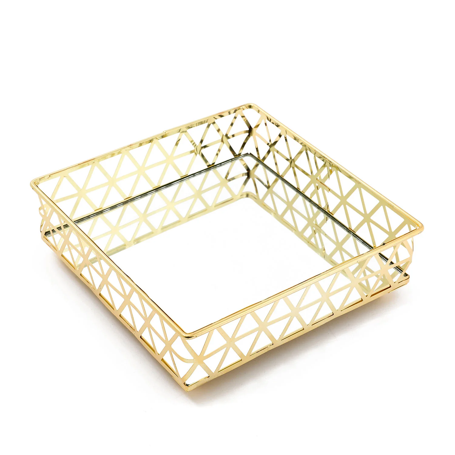 Bandeja Quad. louvre 16x16 Ouro