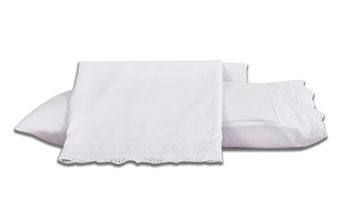 Bordado Inglês 4 peças Branco