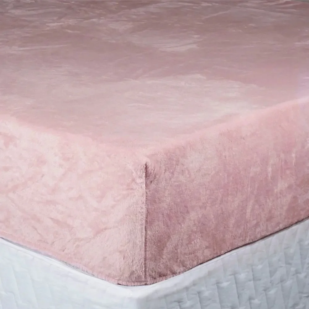 Lençol Plush Rosa Tule