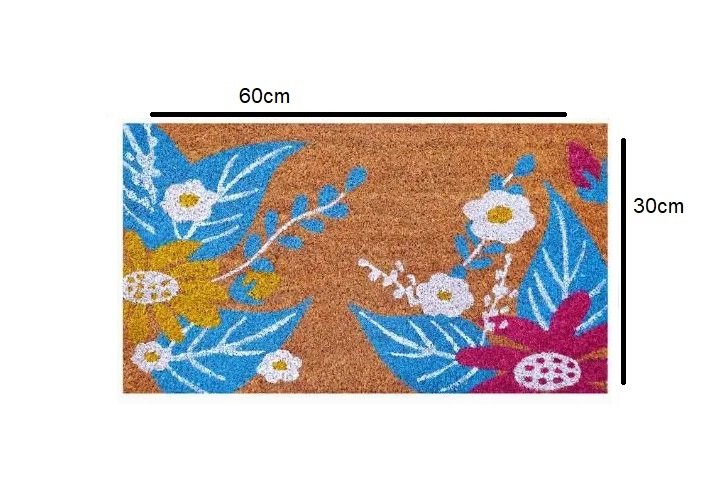 Capacho Fibra De Coco Estampado Antiderrapante 30x60cm - Jolitex