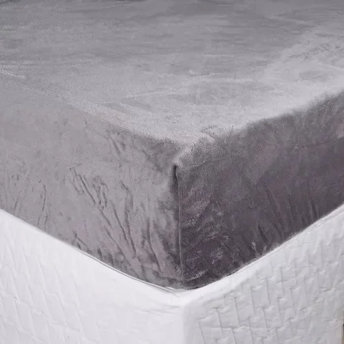 Lençol Plush Ardósia