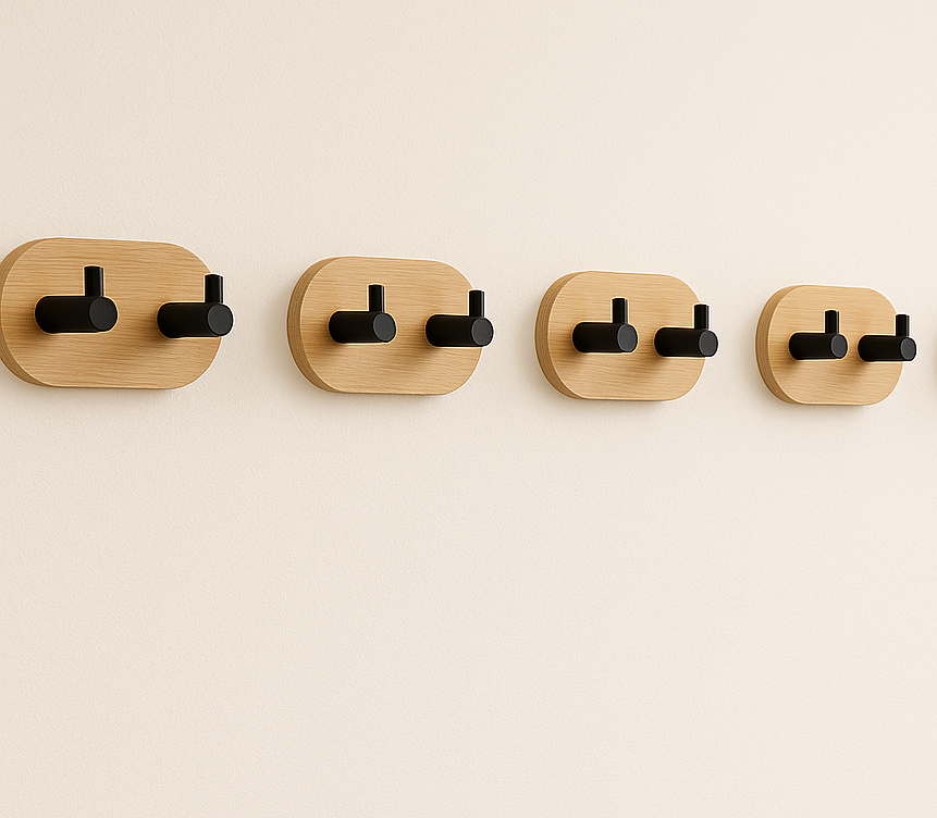 Kit 4 Ganchos Natural