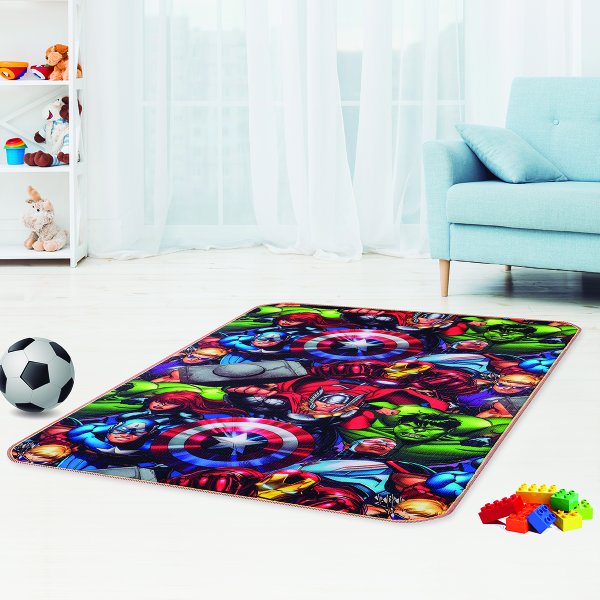 Tapete Recreio Enrolado Vingadores Ambientado